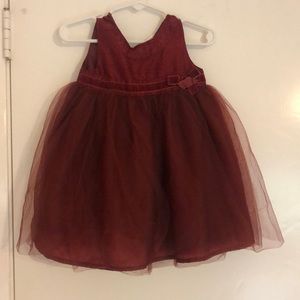 Girls formal burgundy dress